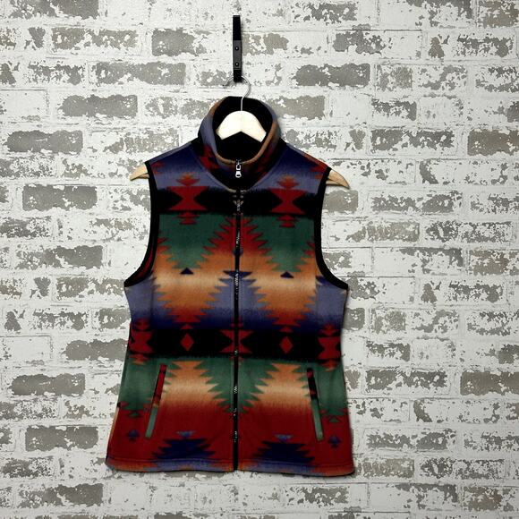 Aztec Zip Up Vest Chaps Size Medium - Picture 1 of 4